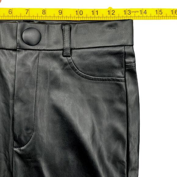 Zara Black‎ Faux Leather Skinny Pants Zipper Ankles High-Waisted Womens Small - Picture 6 of 8